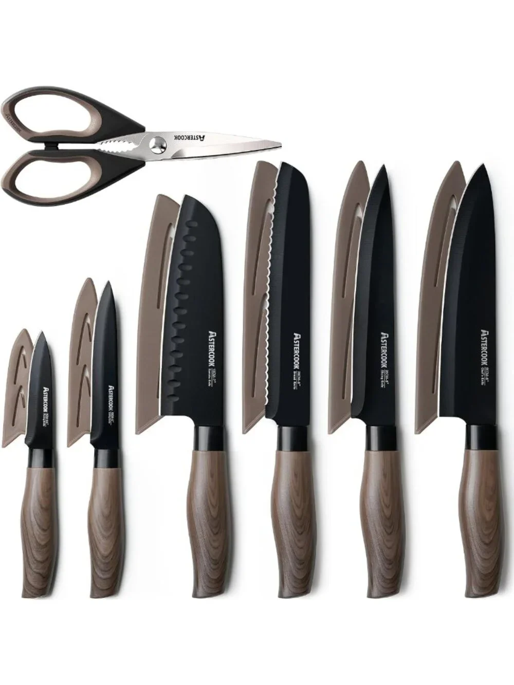 13-Piece Kitchen Knife Set - Non-Stick, Ergonomic, Dishwasher Safe, Gift-Ready!
